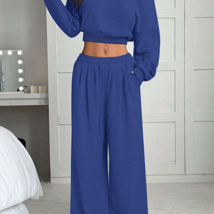 Womens One Shoulder Sweatshirt And Sweatpants 2 Piece Set Fashionable Two Piece Outfit