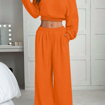 Womens One Shoulder Sweatshirt And Sweatpants 2 Piece Set Versatile Casual Clothing
