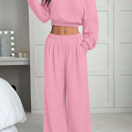 Womens One Shoulder Sweatshirt And Sweatpants 2 Piece Set Fashion Forward Design