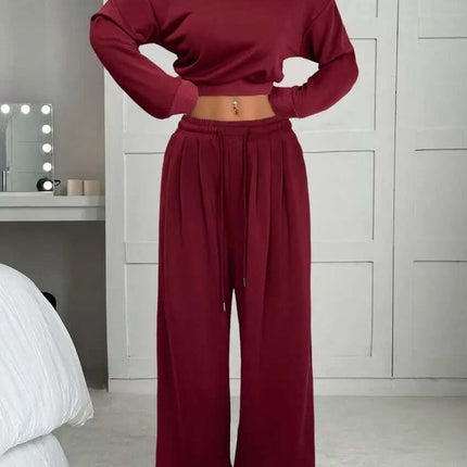 Womens One Shoulder Sweatshirt And Sweatpants 2 Piece Set Relaxed Women's Apparel