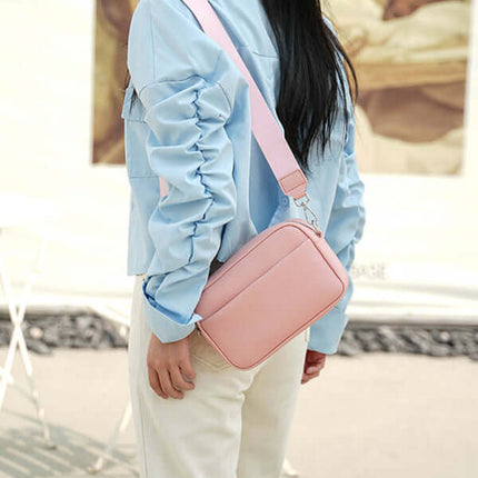 Womens Small Square PU Leather Shoulder Bag modern feminine look