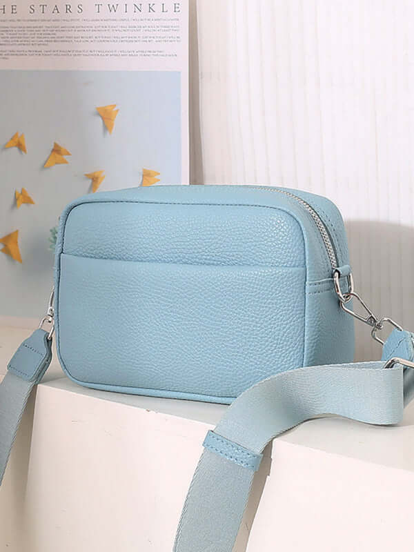 Womens Small Square PU Leather Shoulder Bag front view