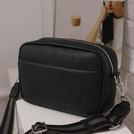 Womens Small Square PU Leather Shoulder Bag minimalist design