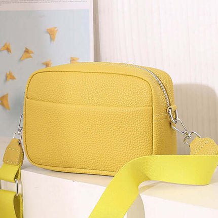 Womens Small Square PU Leather Shoulder Bag shoulder carry style