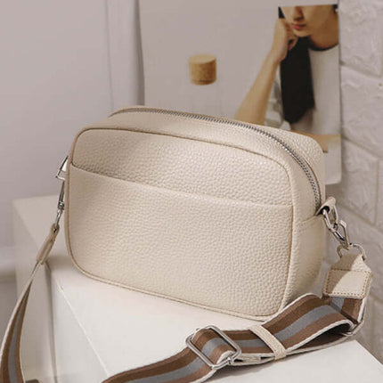 Womens Small Square PU Leather Shoulder Bag daily casual outfit