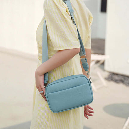 Womens Small Square PU Leather Shoulder Bag shopping look