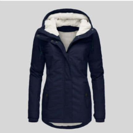 Womens Zipper Fleece Padded Winter Coat Outerwear Women's Cold Weather Coat