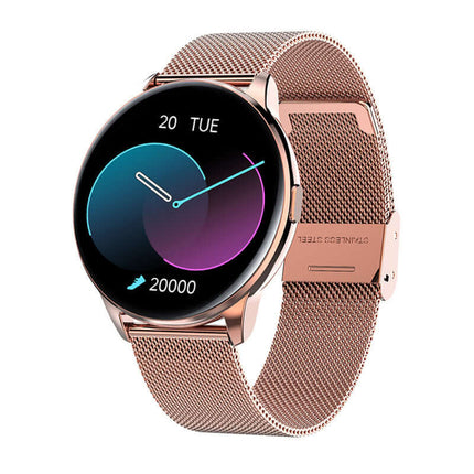 Y90 GPS Smart Watch Fitness Heart Rate Blood Pressure wrist close up